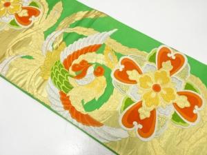 アンティーク　鳳凰に華紋織り出し袋帯（材料）